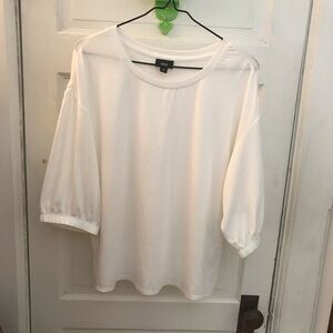 Massimo white blouse, jersey-NWOT